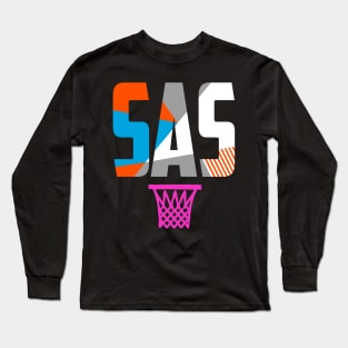 Throwback San Antonio Basketball Long Sleeve T-Shirt